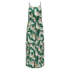 Robe longue sans manche col rond motif fleurs tropicales Femme ONLY