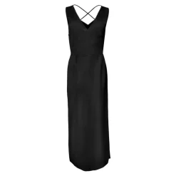 Robe longue sans manches uni fendue col v cordon Femme VERO MODA