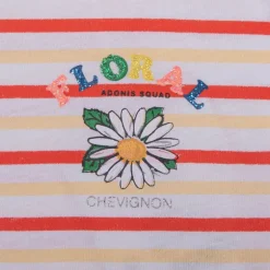 Robe maches courtes à rayures en coton Enfant CHEVIGNON