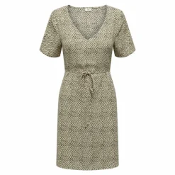 Robe manches courtes col v cordon d'attache imprimé Femme JDY