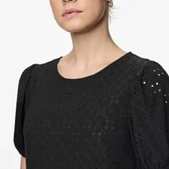 Robe manches courtes en broderie anglaise Femme PIECES