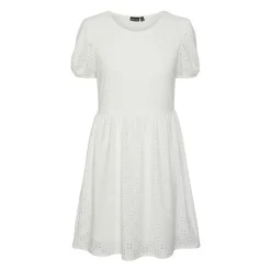 Robe manches courtes en broderie anglaise Femme PIECES