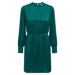 Robe manches longues cocktail noire satinée Femme ONLY