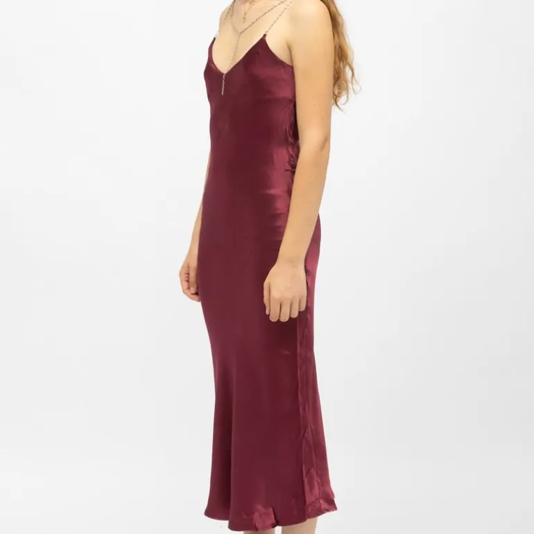 Robe mi longue velours avec bretelles bijoux rainee Femme LA PETITE ETOILE