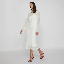 Robe midi Selina snow white Femme VILA