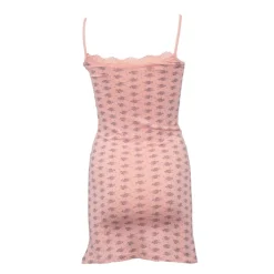 Robe nuisette coton saumon avec col à dentelle Femme BILL TORNADE