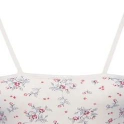 Robe nuisette en coton bretelles délicates avec fleurs Femme BILL TORNADE