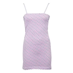 Robe nuisette mauve à pois ajustée Femme BILL TORNADE
