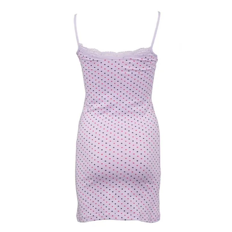 Robe nuisette mauve à pois ajustée Femme BILL TORNADE