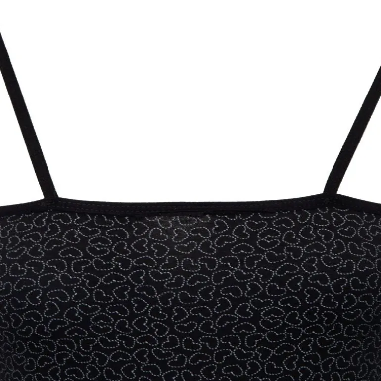 Robe nuisette noire imprimé coeurs blancs Femme BILL TORNADE