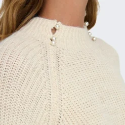 Robe pull col montant perles Femme ONLY