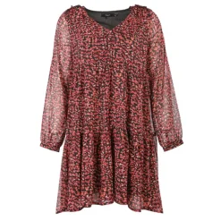 Robe sola imprimée noir et rouge Femme DEELUXE 74