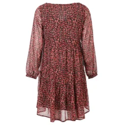 Robe sola imprimée noir et rouge Femme DEELUXE 74