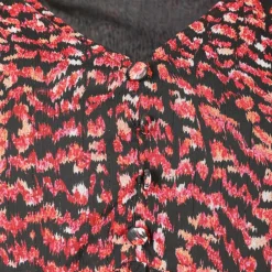 Robe sola imprimée noir et rouge Femme DEELUXE 74