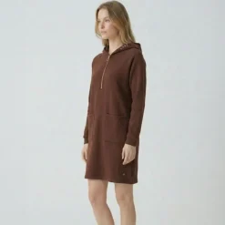 Robe sweat à capuche zippée avec ilitilaes brodées Femme LES TROPEZIENNES PAR M.BELARBI