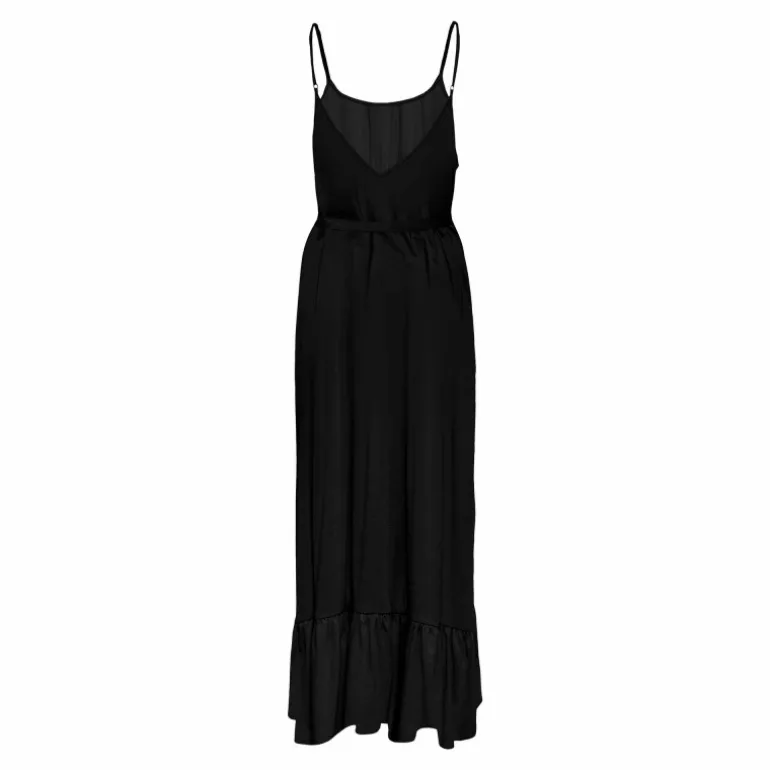 Robe unie à fines bretelles longueur midi volant Femme VERO MODA