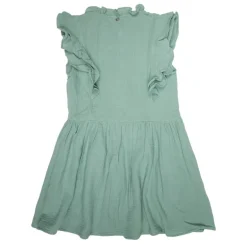 Robe vert menthe volants et boutons devant Enfant DEELUXE 74