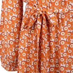 Robe yazzi manches longues orange col v Femme LA PETITE ETOILE