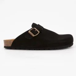 Sabots en cuir lisse daim à boucle Femme I AM