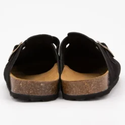 Sabots en cuir lisse daim à boucle Femme I AM