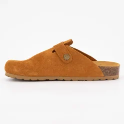 Sabots en cuir lisse daim à boucle Femme I AM