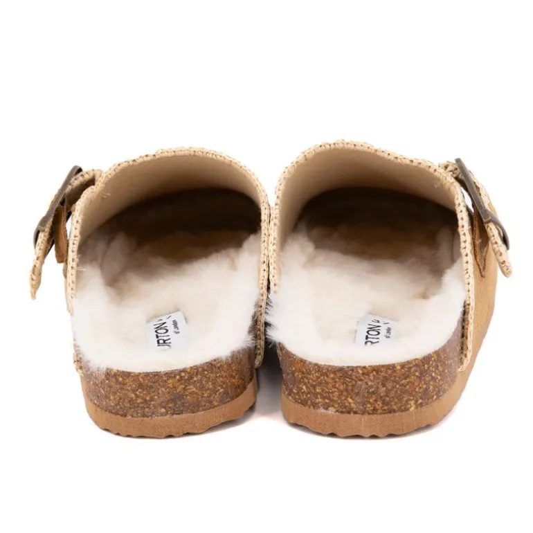 Sabots fourrés liseré crochets Sunny Femme BURTON OF LONDON