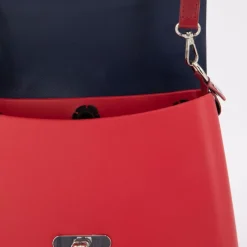 Sac à main bandoulière amovible rabat fermoir tourniquet 24x20x6cm Femme O BAG