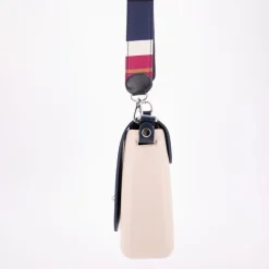 Sac à main bandoulière amovible rabat fermoir tourniquet 24x20x6cm Femme O BAG