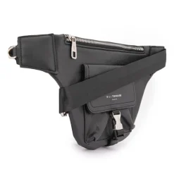 Sac banane noir simili cuir Homme BILL TORNADE