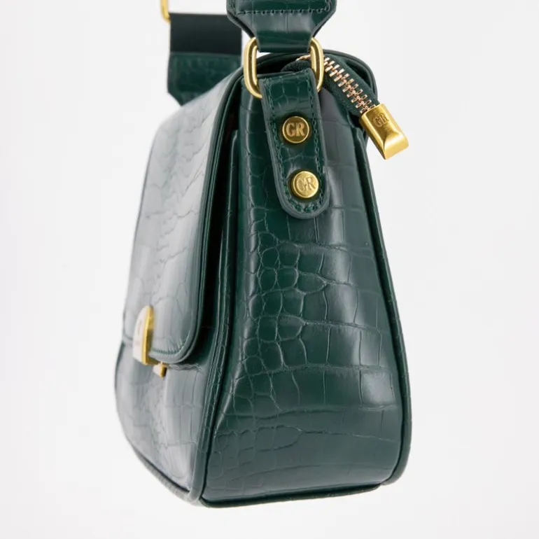 Sac bandouliere Romy motif croco à clip doré 22x18x8cm Femme GEORGES RECH