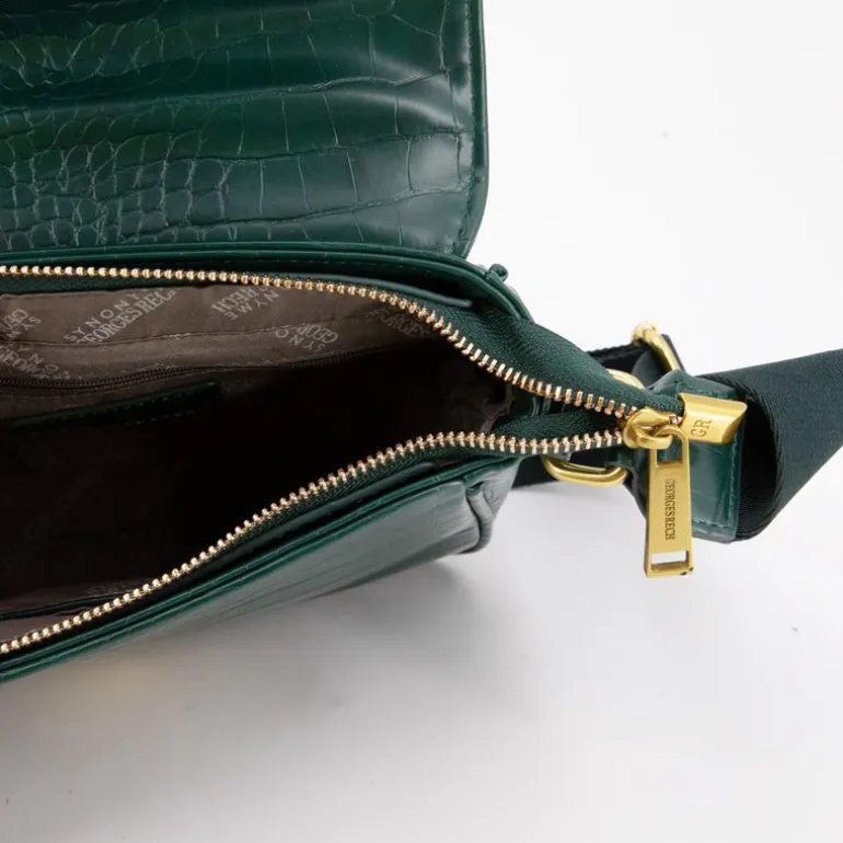 Sac bandouliere Romy motif croco à clip doré 22x18x8cm Femme GEORGES RECH