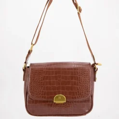 Sac bandouliere Romy motif croco à clip doré 22x18x8cm Femme GEORGES RECH