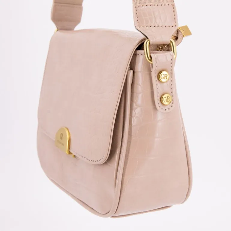Sac bandouliere Romy motif croco à clip doré 22x18x8cm Femme GEORGES RECH