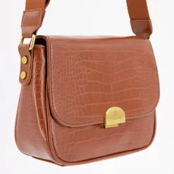 Sac bandouliere Romy motif croco à clip doré 22x18x8cm Femme GEORGES RECH