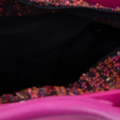 Sac cabas épaule pochette tweed zip 38x30x10cm Femme O BAG