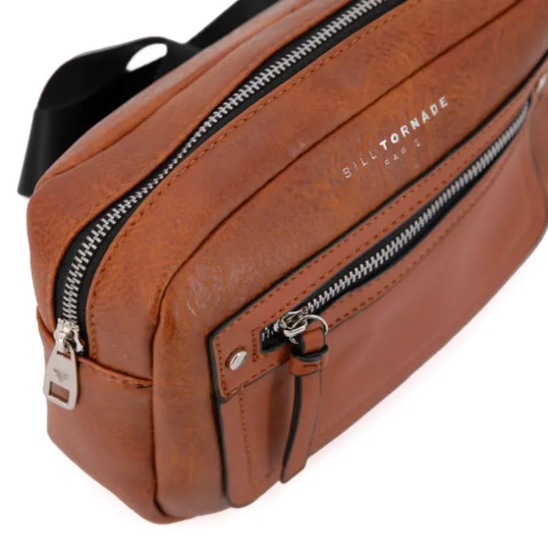Sac ceinture similicuir texturé 26x16x5cm Homme BILL TORNADE