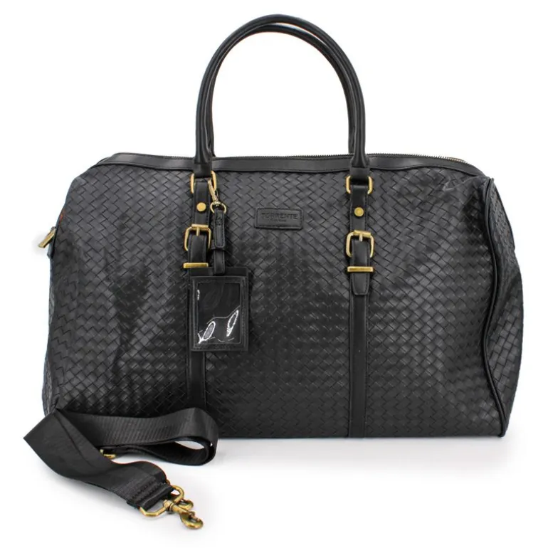 Sac de voyage tressé avec anse amovible noir Mixte TORRENTE
