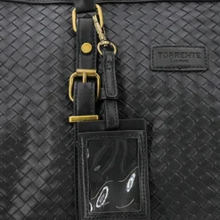 Sac de voyage tressé avec anse amovible noir Mixte TORRENTE