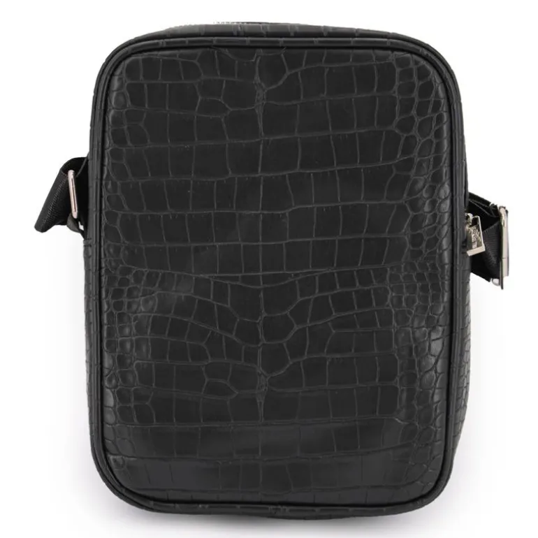 Sacoche bandoulière noir croco Homme BILL TORNADE