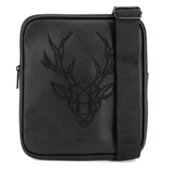 Sacoche plate safiano broderie cerf 22x25x2cm Homme BILL TORNADE