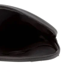 Sacoche similicuir texturé avec broderie rouge loup safiano 22x25x2cm Homme BILL TORNADE