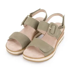 Sandale compensee nubuck olive 36/41 Femme CAPRICE