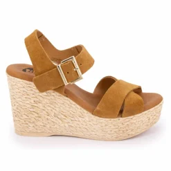Sandale compensee serraje muscade 66493 t36/40 Femme BIOSTOCK