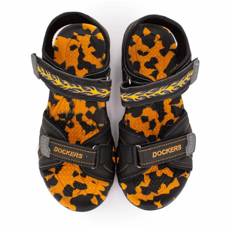 Sandale noir orange t36 au 41 Femme DOCKERS BY GERLI