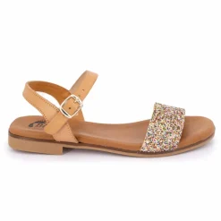 Sandale plate bride à paillettes Femme BIOSTOCK