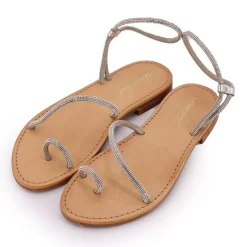 Sandales à strass Hodaxa argent Femme LES TROPEZIENNES PAR M.BELARBI