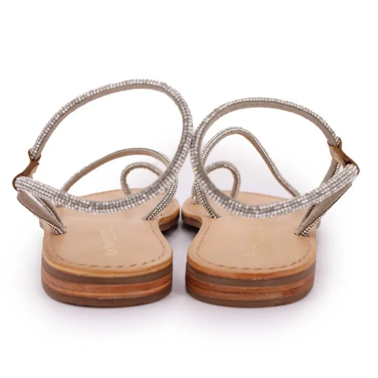 Sandales à strass Hodaxa argent Femme LES TROPEZIENNES PAR M.BELARBI