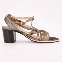 Sandales à talons 6cm Lirao or irisé Femme LES TROPEZIENNES PAR M.BELARBI