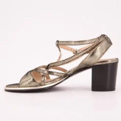 Sandales à talons 6cm Lirao or irisé Femme LES TROPEZIENNES PAR M.BELARBI