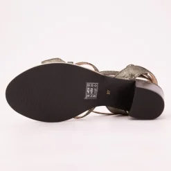 Sandales à talons 6cm Lirao or irisé Femme LES TROPEZIENNES PAR M.BELARBI